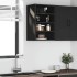 Armario colgante de cocina contrachapada negro 40x29,5x60