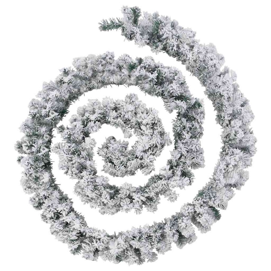 Guirnalda de Navidad con luces LED PVC verde 10