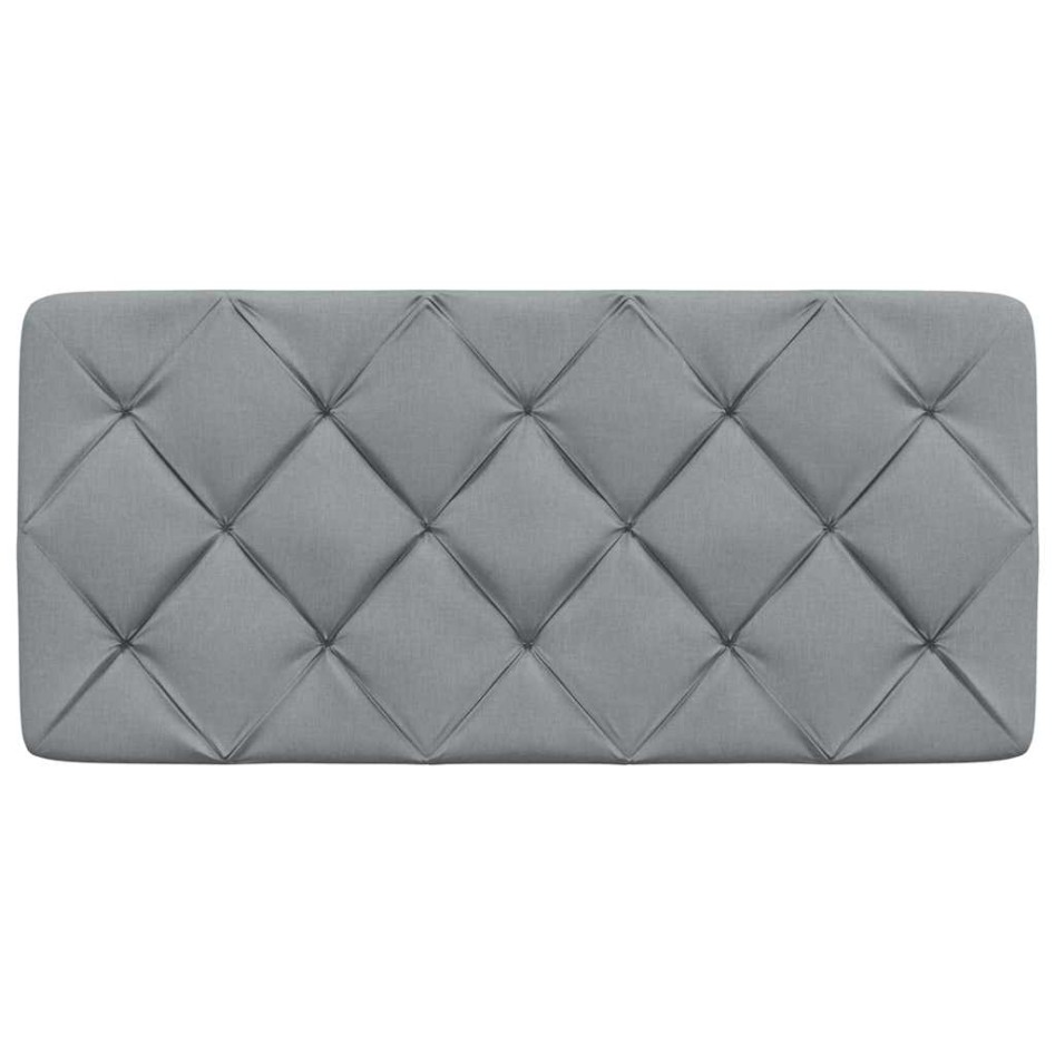 Cabecero de cama acolchado tela gris claro 100