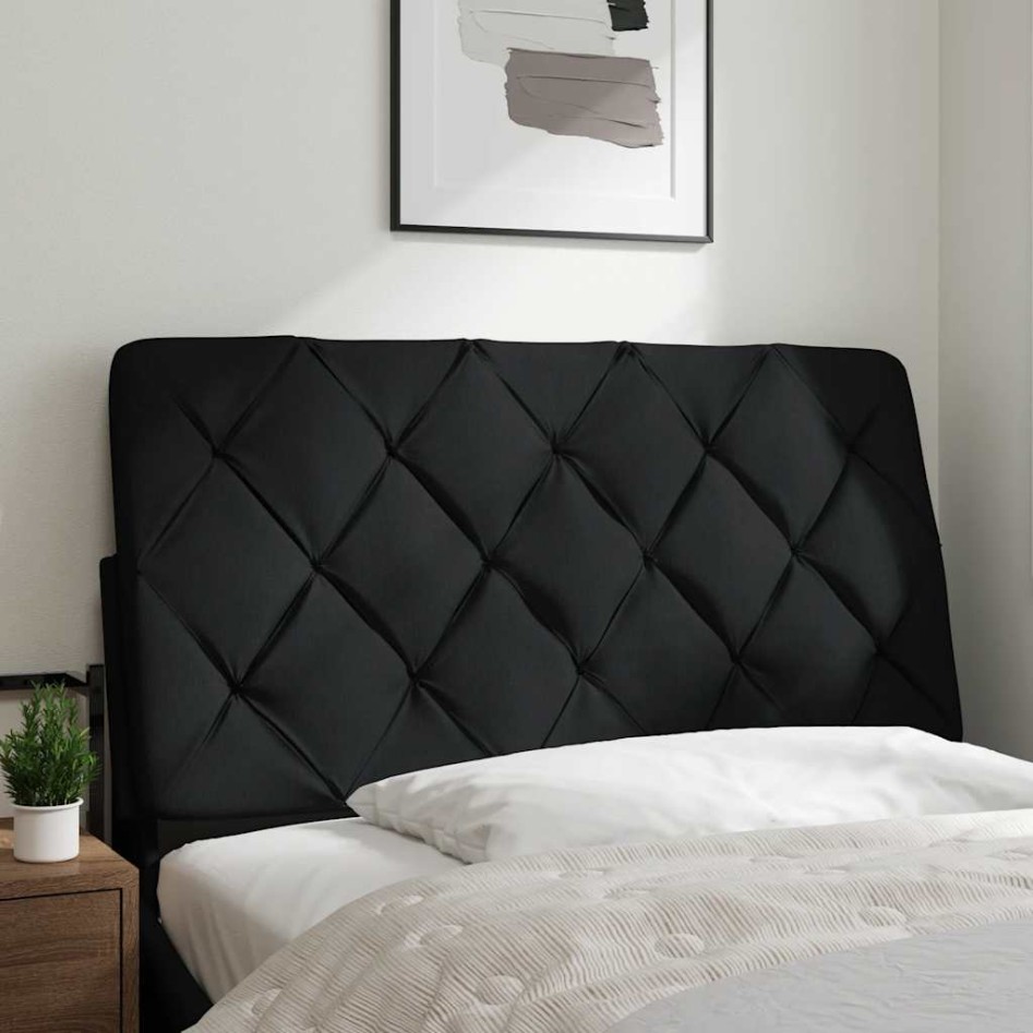 Cabecero de cama acolchado tela negro 100