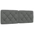Cabecero de cama acolchado tela gris oscuro 120