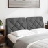 Cabecero de cama acolchado tela gris oscuro 120