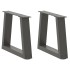 Patas para mesa comedor forma V 2 uds antracita 40x(30-31,3)