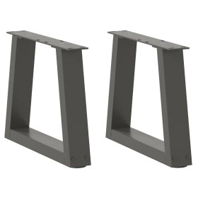 Patas para mesa comedor forma V 2 uds antracita 40x(30-31,3)