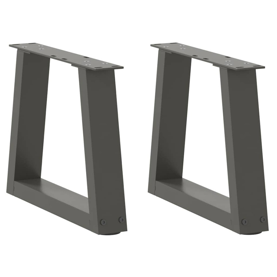 Patas para mesa comedor forma V 2 uds antracita 40x(30-31,3)