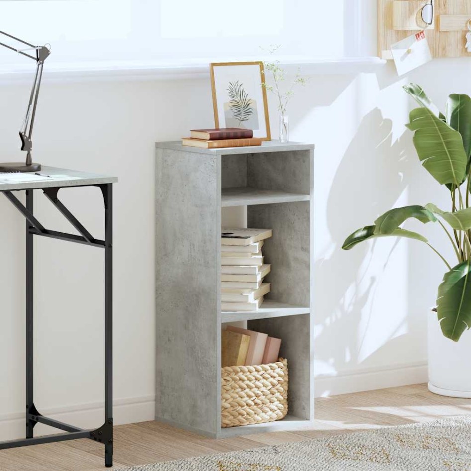 Estantería madera contrachapada gris hormigón 34x31x80