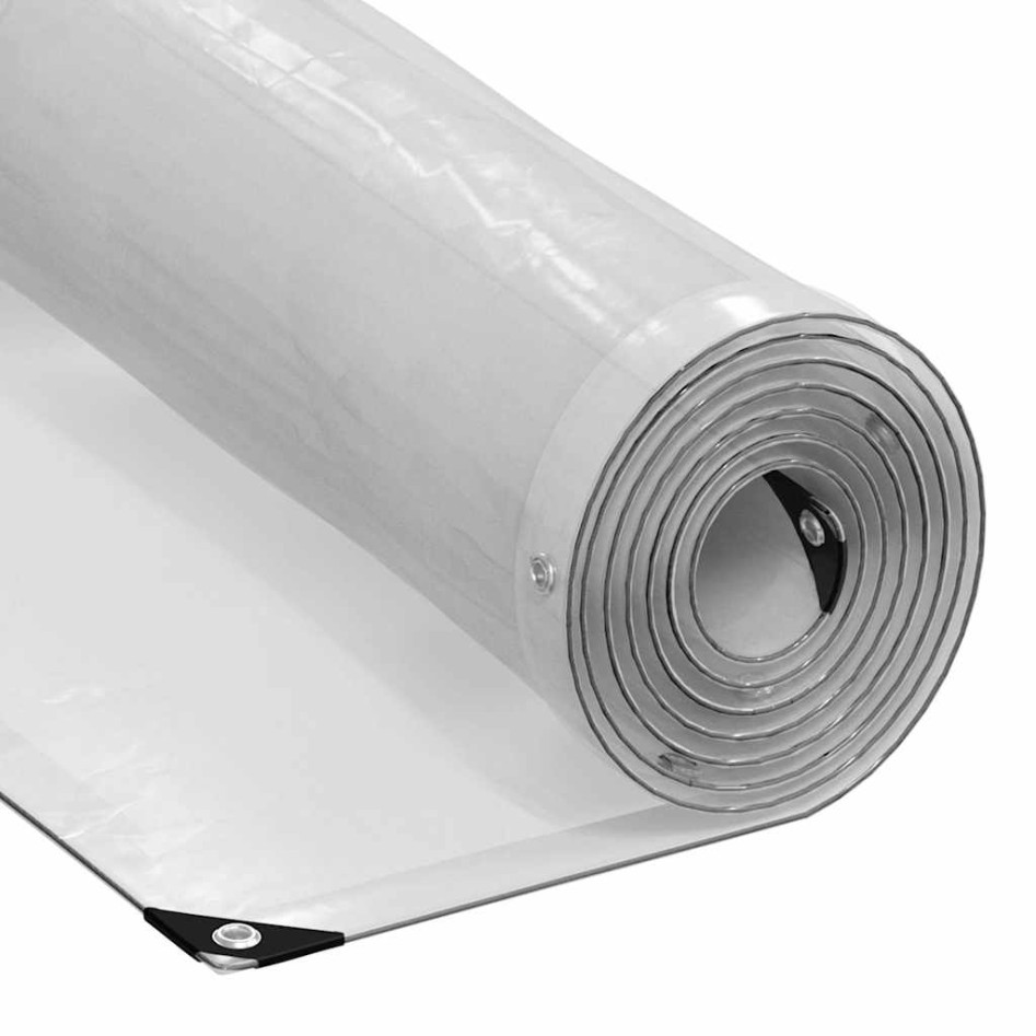 Lona transparente con ojales polietileno 5x5