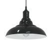 Lámpara colgante regulable en altura E27 negro brillante Ø 31cm
