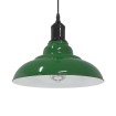 Lámpara colgante regulable en altura E27 verde brillante Ø 31cm