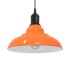 Lámpara colgante regulable altura E27 naranja brillante Ø
