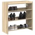 Mueble zapatero madera contrachapada roble sonoma 60x25x62