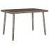 Mesa centro jardín rectangular gris 60x40x37 cm ratán