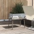 Mesa centro jardín rectangular gris 60x40x37 cm ratán