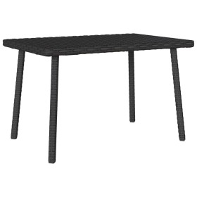 Mesa centro jardín rectangular negra 60x40x37cm ratán