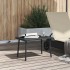 Mesa centro jardín rectangular negra 60x40x37cm ratán
