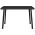 Mesa centro jardín rectangular negra 60x40x37cm ratán