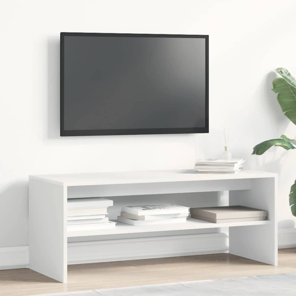 Mueble para TV madera contrachapada blanco 100x40x40