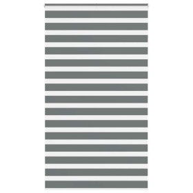 Estor cebra gris oscuro tejido ancho 130,9 cm