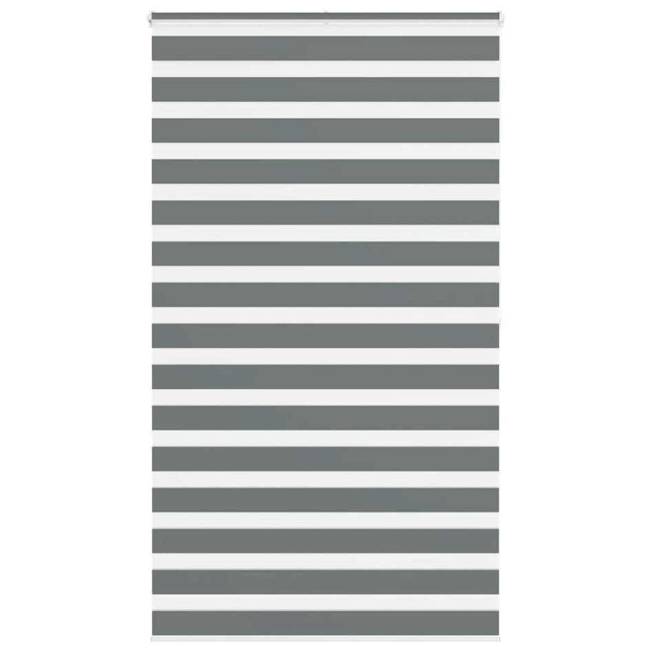 Estor cebra gris oscuro tejido ancho 130,9 cm
