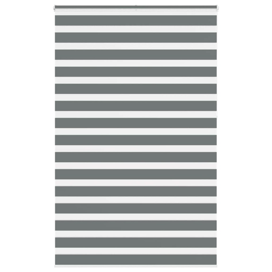 Estor cebra gris oscuro tejido ancho 135,9 cm