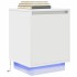 Mesilla de noche con luces LED blanca 38x34x50