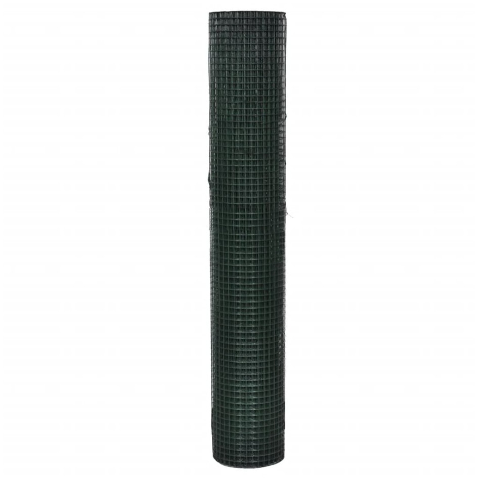 Alambrada gallinero galvanizada recubrimiento PVC verde 10x1