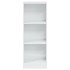 Estantería de 3 niveles madera blanco brillo 40x24x109