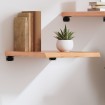 Estante pared madera roble tratada marrón claro 40x50x(2-4) cm