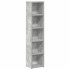 Estantería de CD 2 uds gris hormigón contrachapada