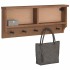 Perchero de pared SANDNES madera maciza de pino 87x12x35