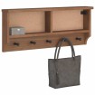 Perchero de pared SANDNES madera maciza de pino 87x12x35 cm
