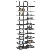 Zapateros 2 uds 10 niveles negro 33x33x174 cm tejido no tejido