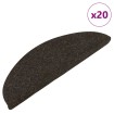 Alfombrilla autoadhesiva escalera 20 uds antracita 56x17x3 cm