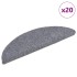 Alfombrilla autoadhesiva escalera 20 uds gris claro 56x17x3