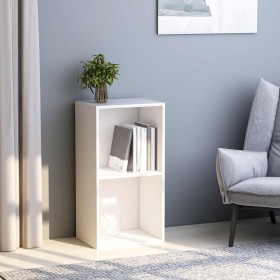 Estantería 2 niveles madera contrachapada blanco 40x30x76,5