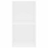 Estantería 2 niveles madera contrachapada blanco 40x30x76,5