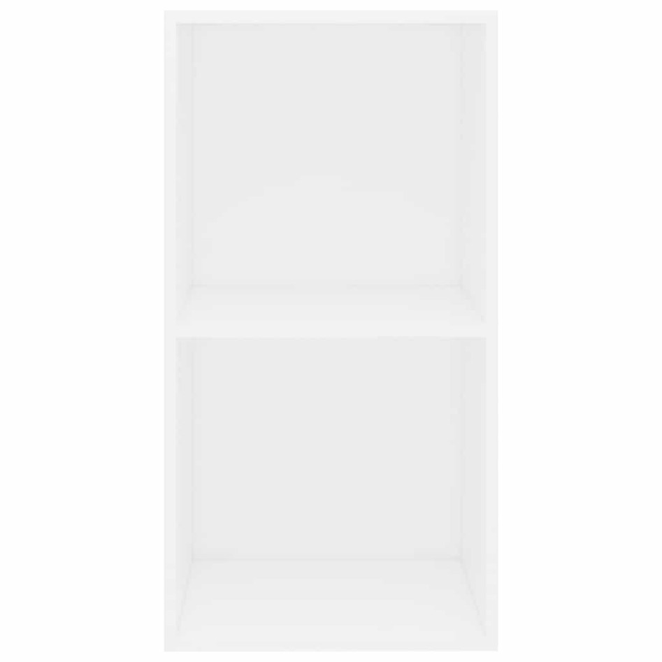 Estantería 2 niveles madera contrachapada blanco 40x30x76,5