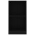 Estantería de madera de ingeniería negra 40x24x75