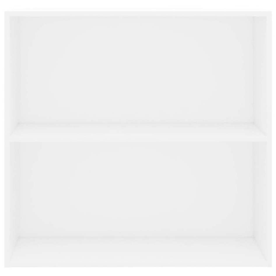 Estantería de madera de ingeniería blanca 80x30x76,5