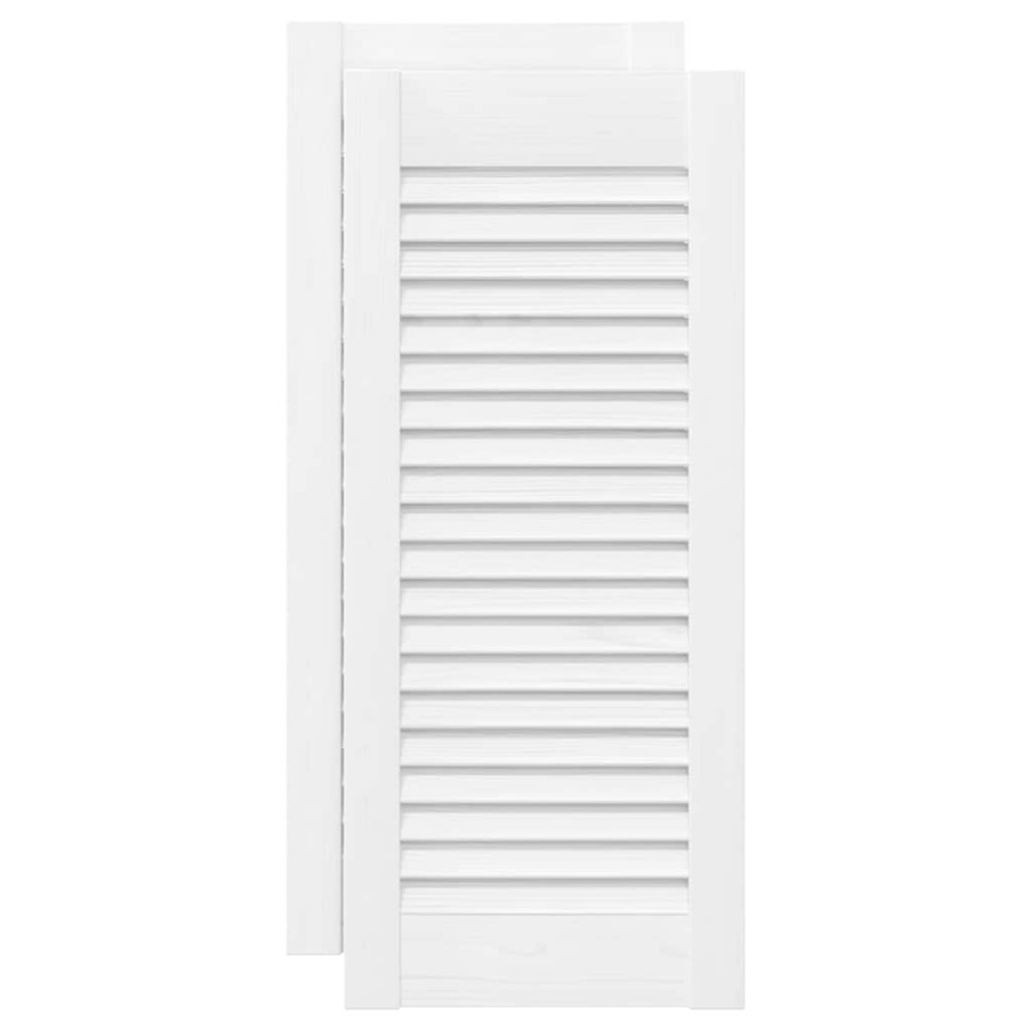 Puerta de armario de lamas 2 uds blanco 61,5x29,5