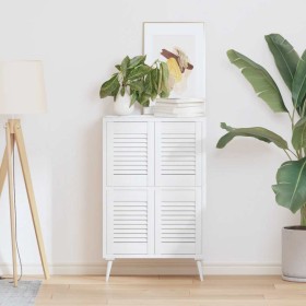 Puerta de armario de lamas 4 uds blanco 39,5x29,5