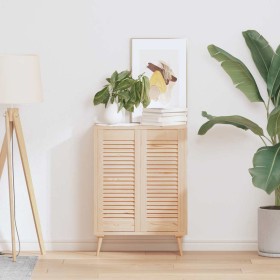 Puerta de armario de lamas 2 uds 69x29,5 cm madera de