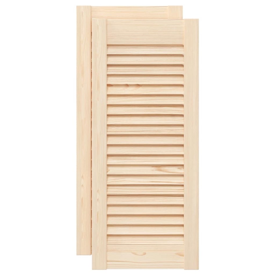Puerta de armario de lamas 2 uds 69x29,5 cm madera de