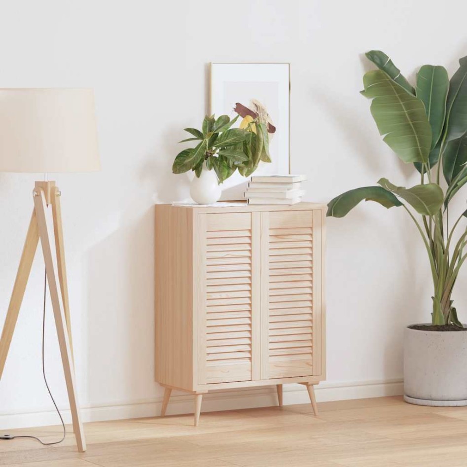 Puerta de armario de lamas 2 uds 69x29,5 cm madera de