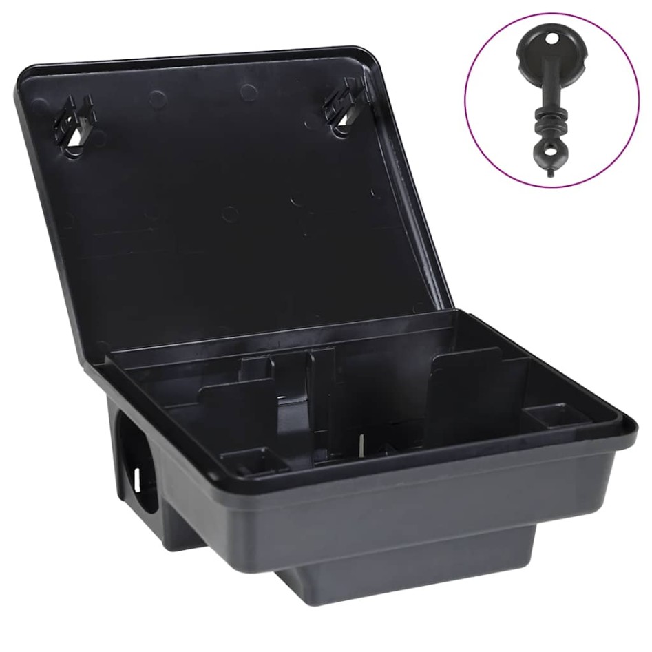 Trampas para ratones 6 uds. negro 23x19x9,5