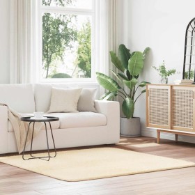 Alfombra peluda de pelo largo NAVARRA crema 160x160cm