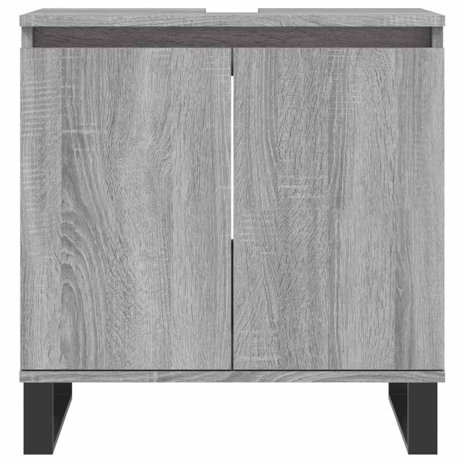 Armario de baño madera de ingeniería gris Sonoma 58x33x60