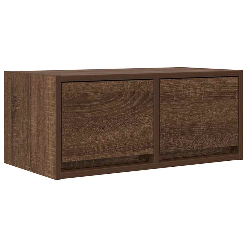 Mueble de TV madera contrachapada roble marrón 60x31x25,5