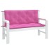 Cojines para banco de jardín 2 uds tela rosa 120x50x7