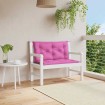 Cojines para banco de jardín 2 uds tela rosa 100x50x7 cm